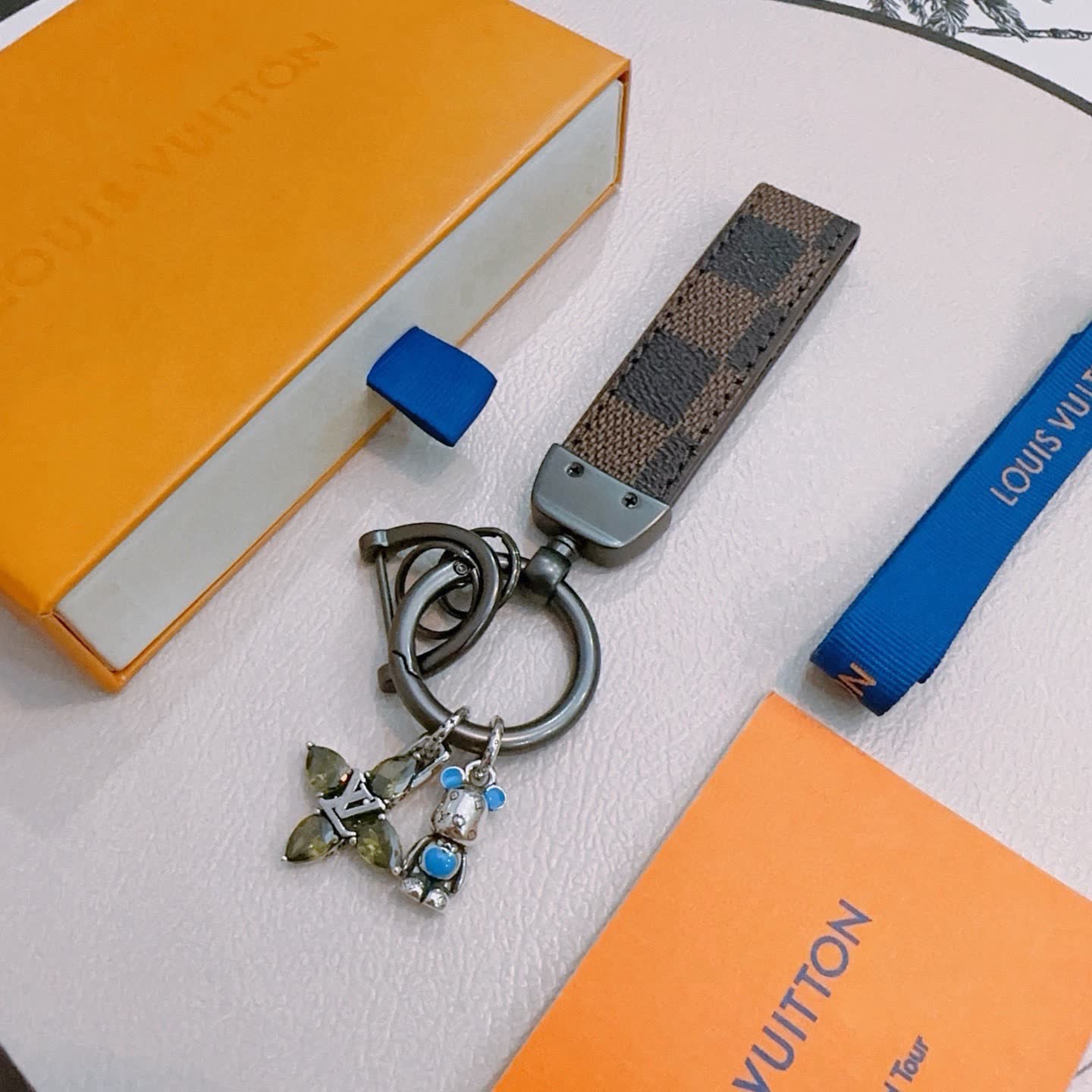 Louis Vuitton Keychain with Charms